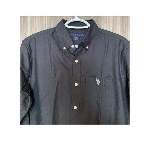 US Polo Assn black long-sleeved polo shirt (S/P) - Picture 3 of 5